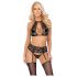 Baciabile - set reggiseno in pizzo con collo allacciato (nero)