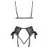 Set Intimo Ricamato Rosa e Viola "Kissable" (Nero)  - L/XL