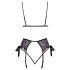 Set Intimo Ricamato Rosa e Viola "Kissable" (Nero)  - L/XL