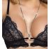 Reggiseno Aperto in Pizzo con Perizoma e Giarrettiere - Set Seducente 