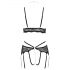 Abierta Fina - set reggiseno aperto in pizzo (nero)