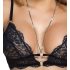 Reggiseno Aperto in Pizzo con Perizoma e Giarrettiere - Set Seducente  - M