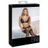 Abierta Fina - Set di reggiseno aperto in pizzo (nero) - XL