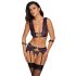 Set Intimo Bondage Cottelli con Manette (Nero-Viola) 