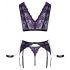 Set Intimo Bondage Cottelli con Manette (Nero-Viola) 