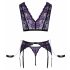 Set Intimo Bondage Cottelli con Manette (Nero-Viola) 