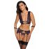 Set Intimo Bondage Cottelli con Manette (Nero-Viola)  - M