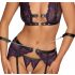 Set Intimo Bondage Cottelli con Manette (Nero-Viola)  - M