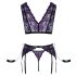 Set Intimo Bondage Cottelli con Manette (Nero-Viola)  - M