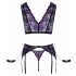 Cottelli Bondage - Set intimo con manette (nero-viola) - M