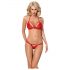 Set Intimo in Pizzo Seducente con Reggiseno e Tanga (Rosso) Obsessive 838 