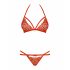 Set Intimo in Pizzo Seducente con Reggiseno e Tanga (Rosso) Obsessive 838 