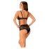 Set Intimo Floreale in Pizzo Trasparente Obsessive  - L/XL