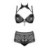 Set Intimo Floreale in Pizzo Trasparente Obsessive  - L/XL