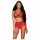 Set Intimo Leatheria Effetto Pelle (rosso) - Taglia S/M 