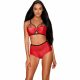 Set Intimo Leatheria Effetto Pelle (rosso) - Taglia S/M 