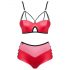 Obsessive Leatheria - Set reggiseno effetto pelle (rosso) - S/M