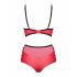 Obsessive Leatheria - Set reggiseno effetto pelle (rosso) - S/M