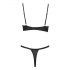 Cottelli Party - set reggiseno con lacci (nero) - 80B/M