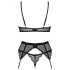 Obsessive Chemeris - Set reggiseno e giarrettiera (nero) - M/L