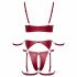 Cottelli Bondage - set reggiseno lucido con polsini (rosso)