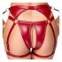 Cottelli Bondage - set reggiseno lucido con polsini (rosso) - L