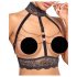 Abierta Fina - set di lingerie aperta con catene (nero)