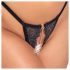 Abierta Fina - set di lingerie aperta con catene (nero)