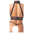 Abierta Fina - set di lingerie aperta con catene (nero)