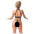 Abierta Fina - Set lingerie aperto con catene (nero)