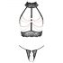 Abierta Fina - Set lingerie aperto con catene (nero) - M