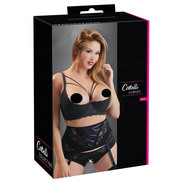 Cottelli Taglie Forti - reggiseno aperto con anelli (nero) - 90D