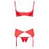 Set di Lingerie Rosso con Cuoricino e Reggiseno Aperto Cottelli 