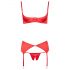 Cottelli - Set con cuore e reggiseno aperto (rosso) - 80B/M