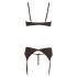 Abierta Fina - Set Intimo Lussuoso con Strass (Nero)  - 80B/M