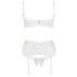 Cottelli - set reggiseno push-up in pizzo con lacci (bianco)