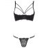 Cottelli - Reggiseno Sollevante con Anelli e Perizoma (Nero) - 85B/L