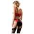 Set Intimo Lussuoso con Reggiseno Sollevatore e Dettagli Anellati (rosso-nero) Abierta Fina  - 85B/L