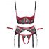 Set Intimo Sollevatore di Seno in Pizzo Opaco Bondage Cottelli (rosso)  - M