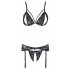 Cottelli - Set di Lingerie Aperta in Pizzo Nero 