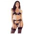 Cottelli - completo intimo aperto in pizzo (nero) - XL