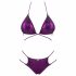 Bikini Balitta Luccicante con Allacciatura al Collo (viola) 