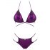 Bikini Balitta Luccicante con Allacciatura al Collo (viola) 