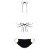 Obsessive Goldivia - bikini lucido con collo allacciato (oro-nero)