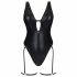 Costume da Bagno Lucido con Scollatura Profonda Obsessive Punta Negra (Nero)  - L