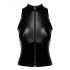 Noir - top lucido con zip (nero) - M