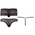 Selezione di Lingerie Sensuale Femminile Cottelli - Set di Biancheria Intima Nera in Pizzo (3 pezzi) 