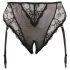 Cottelli Taglia Comoda - Slip nero con giarrettiera in pizzo