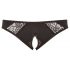 Slip Aperto in Pizzo Taglie Forti Cottelli - Nero 