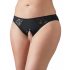 Slip Aperto in Pizzo Taglie Forti Cottelli - Nero 